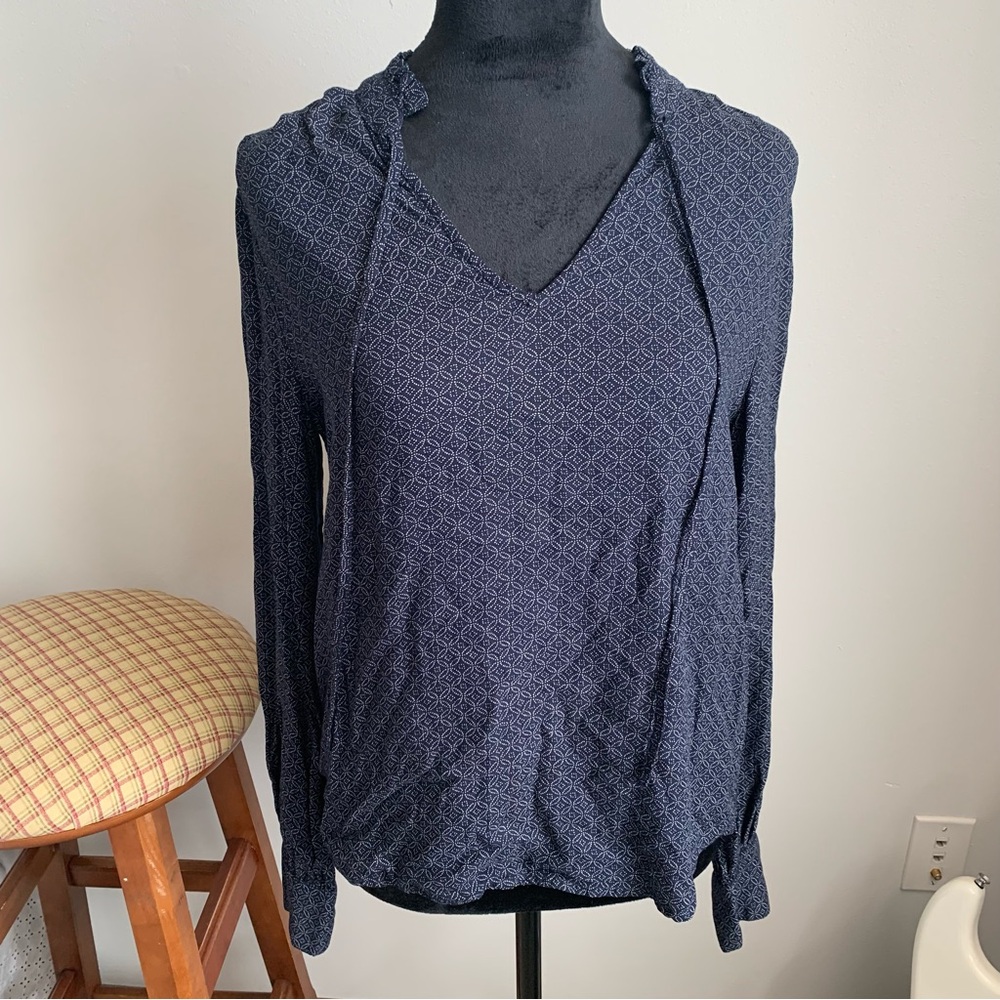 Hinge Navy Patterned Women's Blouse from Nordstrom